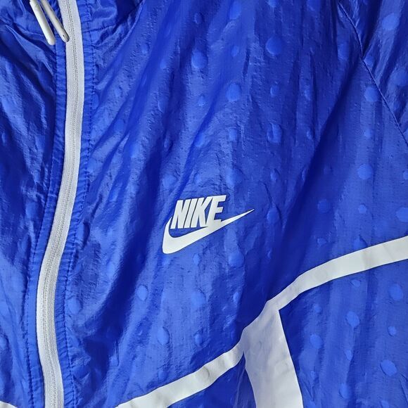 Rare XL Nike Glanz Jacket Windbreaker Windrunner Blue Dots Lightweight Workout - Picture 4 of 10